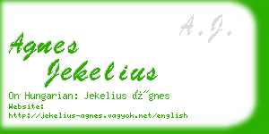 agnes jekelius business card